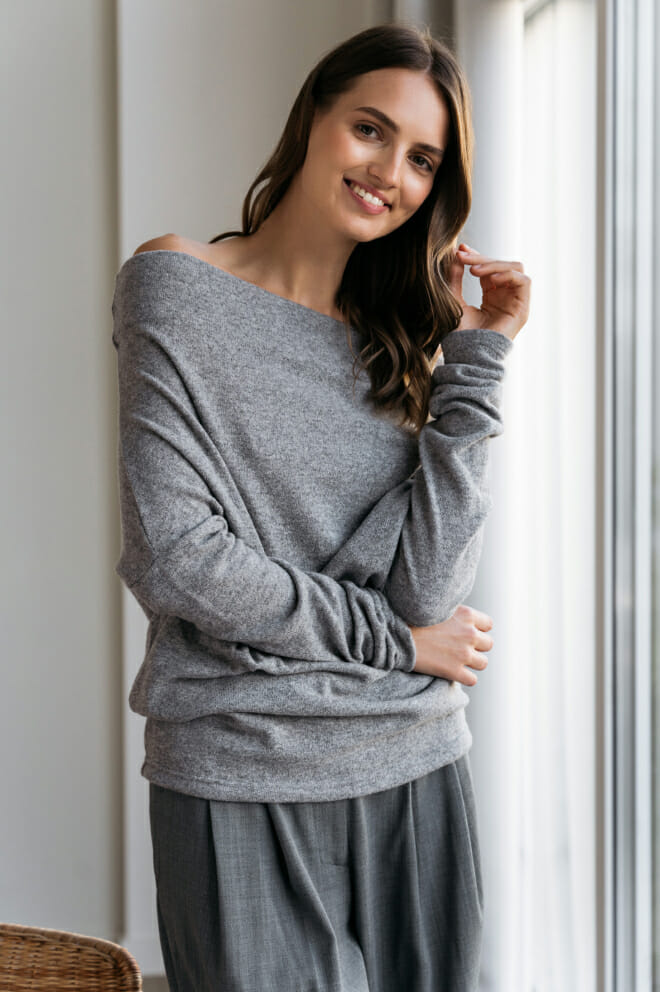 Grey wool sweater WINTER-6