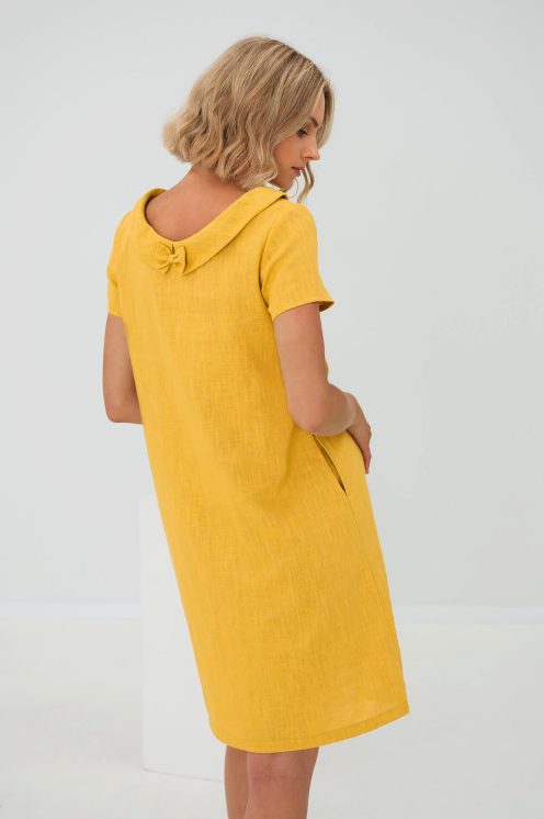 LeMuse yellow STORY linen dress